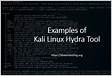 Examples of Kali Linux Hydra Tool All About Testin